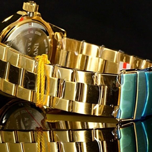 NEW Invicta Classic Pro Diver 43MM Blue Sunray Dial Gold Tone SS Bracelet Watch - Picture 8 of 10